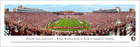 Florida State Seminoles Football "End Zone" Doak Campbell Stadium Panoramic Poster Print - Blakeway