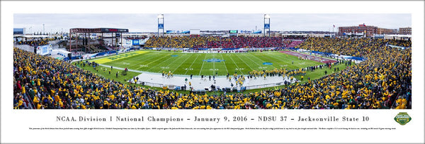 North Dakota State Bison Football FCS Championship Game 2016 Panoramic Poster - Blakeway