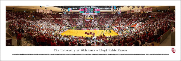 Oklahoma Sooners Basketball Lloyd Noble Center Panoramic Poster Print - Blakeway 2016