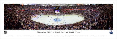 Edmonton Oilers Final Game at Rexall Place (2016) Panoramic Poster Print - Blakeway Worldwide