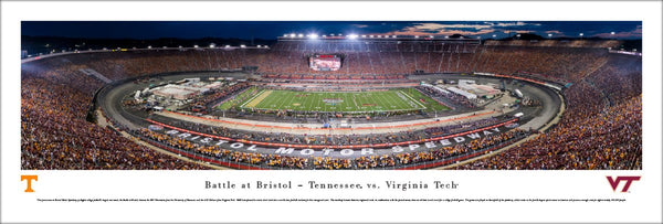 Battle at Bristol NCAA Football Game (Tennessee vs. Virginia Tech) Panoramic Poster Print - Blakeway