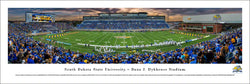 South Dakota State Jackrabbits Football Game Night Panoramic Poster Print - Blakeway Worldwide