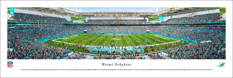 Miami Dolphins Hard Rock Stadium NFL Gameday Panoramic Poster Print - Blakeway 2016