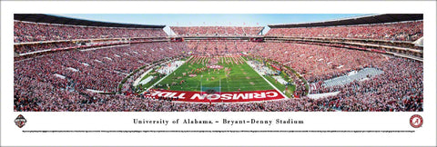 Alabama Crimson Tide Football Iron Bowl Gameday Panoramic Poster Print - Blakeway 2016