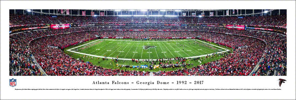 Atlanta Falcons Last Regular-Season Game at Georgia Dome (2017) Panoramic Poster Print - Blakeway