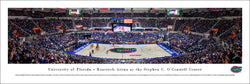 Florida Gators Basketball Exactech Arena Game Night Panoramic Poster Print (2017) - Blakeway