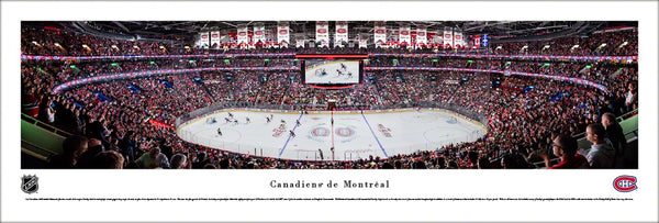 Montreal Canadiens Bell Centre NHL Game Night Panoramic Poster Print - Blakeway Worldwide
