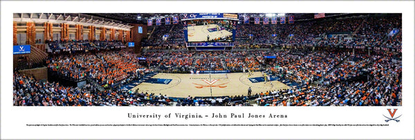 Virginia Cavaliers Basketball John Paul Jones Arena Panoramic Poster Print - Blakeway Worldwide