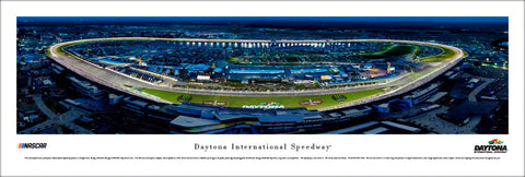 Daytona International Speedway Night Race Panoramic Poster Print - Blakeway Worldwide
