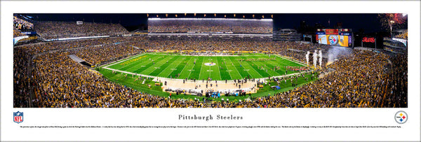 Pittsburgh Steelers Heinz Field NFL Game Night Panoramic Poster Print - Blakeway