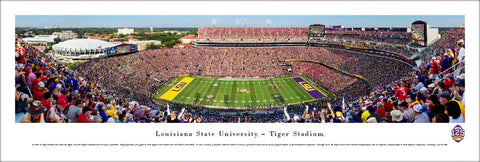 LSU Tigers Football 125th Anniversary Tiger Stadium Gameday Panoramic Poster Print - Blakeway 2018