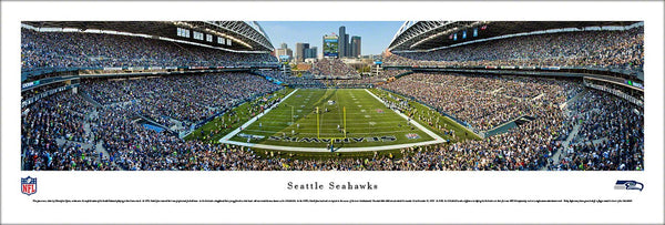 Seattle Seahawks "Touchdown!" Gameday Panoramic Poster Print - Blakeway Worldwide
