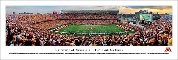 Minnesota Golden Gophers Football TCF Bank Stadium Gameday Panoramic Poster - Blakeway