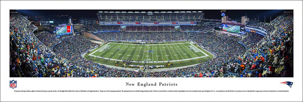 New England Patriots "The Comeback" (2013) Gillette Stadium Panoramic Poster Print - Blakeway