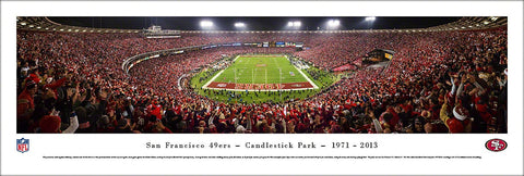 San Francisco 49ers Last Game at Candlestick Park Panoramic Poster Print - Blakeway 2013