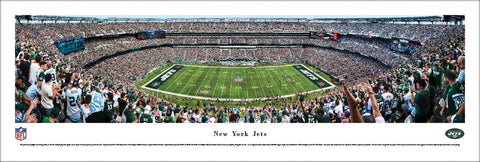 New York Jets MetLife Stadium NFL Gameday Panoramic Poster Print - Blakeway Worldwide