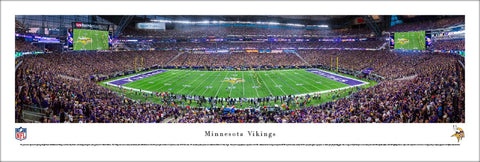 Minnesota Vikings US Bank Stadium Opener Panoramic Poster Print - Blakeway Worldwide