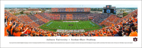 Auburn Tigers Football "Stripe Day" Jordan-Hare Stadium Panoramic Poster Print - Blakeway Worldwide
