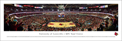 Louisville Cardinals KFC Yum Center Basketball Game Night Panoramic Poster - Blakeway