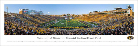 Missouri Tigers "Homecoming Stripes" Faurot Field Panoramic Poster Print - Blakeway