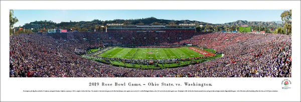 Rose Bowl 2019 (Ohio State vs. Washington) Panoramic Poster Print - Blakeway Worldwide