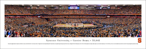 Syracuse Orange Basketball Carrier Dome Game Night Panoramic Poster - Blakeway 2019