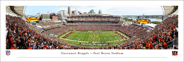 Cincinnati Bengals Paul Brown Stadium Gameday Panoramic Poster Print - Blakeway Worldwide