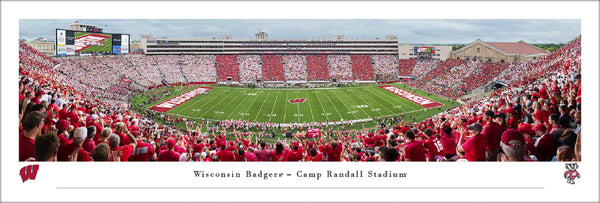 Wisconsin Badgers Football Camp Randall Gameday Panoramic Poster - Blakeway Worldwide