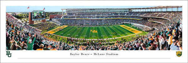Baylor Bears Football McLane Stadium Gameday Panoramic Poster Print - Blakeway