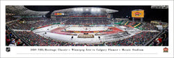 Winnipeg Jets vs. Calgary Flames at Mosaic Stadium 2019 Heritage Classic Panoramic Poster Print - Blakeway