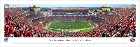 San Francisco 49ers Levi's Stadium Gameday Panoramic Poster Print - Blakeway Worldwide 2019