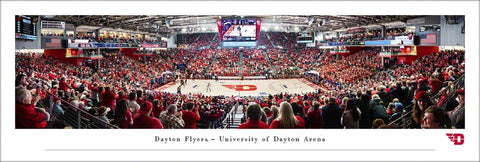 Dayton Flyers Basketball Dayton Arena Game Night Panoramic Poster Print - Blakeway Worldwide