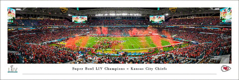 Kansas City Chiefs Super Bowl LIV (2020) Championship Celebration Panoramic Poster Print - Blakeway Worldwide