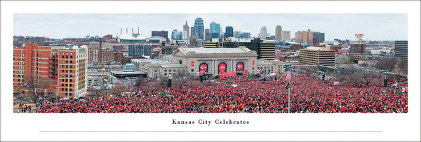 Kansas City Chiefs "Celebration Day" Super Bowl LIV (2020) Champions Panoramic Poster Print - Blakeway Worldwide