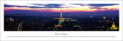 Paris, France Skyline Aerial Panoramic Poster Print - Blakeway Worldwide