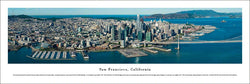 San Francisco, California Downtown Skyline Aerial Panoramic Poster Print - Blakeway Worldwide