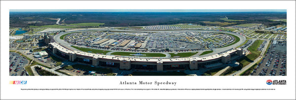 Atlanta Motor Speedway NASCAR Race Day Panoramic Poster Print - Blakeway Worldwide