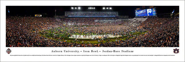 Auburn Tigers Iron Bowl 2017 Jordan-Hare Stadium Panoramic Poster Print - Blakeway