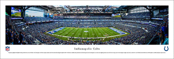 Indianapolis Colts Lucas Oil Stadium Gameday 50-Yard-Line Panoramic Poster - Blakeway