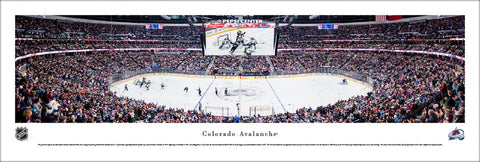 Colorado Avalanche Pepsi Center NHL Game Night Panoramic Poster Print - Blakeway Worldwide