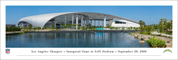 Los Angeles Chargers SoFi Stadium Exterior Panoramic Poster - Blakeway Worldwide 2020