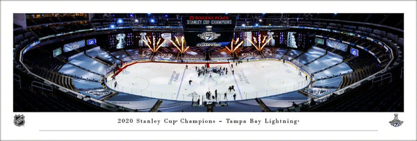 Tampa Bay Lightning "Raise The Cup" 2020 Stanley Cup Champions Panoramic Poster Print - Blakeway
