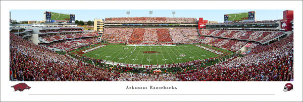 Arkansas Razorbacks Football "Upset Saturday" Reynolds Stadium Gameday Panoramic Poster Print - Blakeway Worldwide