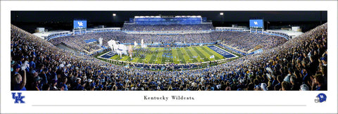 Kentucky Wildcats Football Kroger Field Game Night Panoramic Poster Print - Blakeway Worldwide