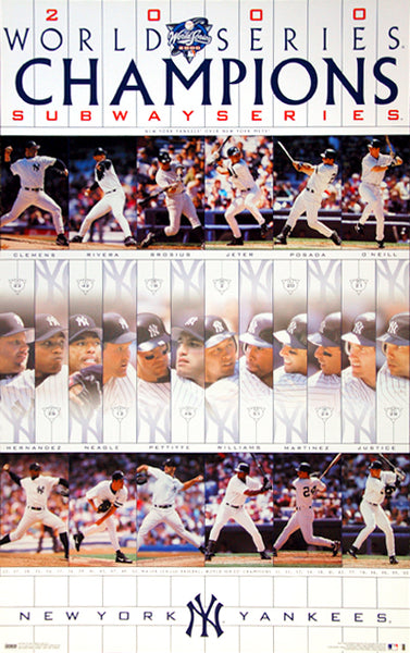 New York Yankees 2000 World Series Champions Commemorative Poster - Co –  Sports Poster Warehouse