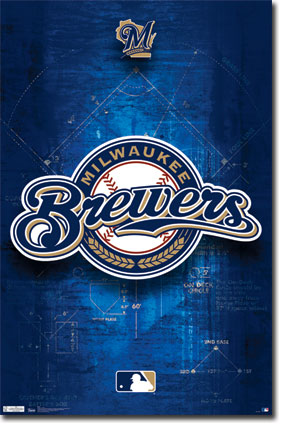Milwaukee Brewers Official MLB Team Logo Poster - Costacos Sports