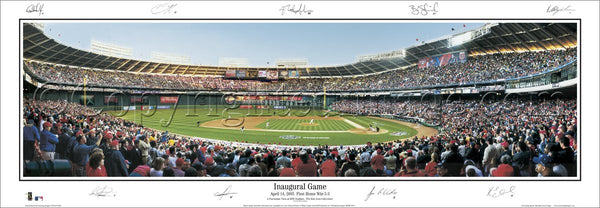 Washington Nationals Inaugural Game (April 14, 2005 at RFK Stadium) Panoramic Poster Print - Everlasting