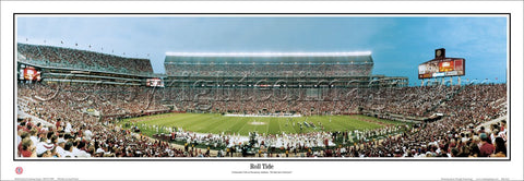Alabama Football "Roll Tide" (Bryant-Denny Stadium) Panoramic Poster Print - Everlasting