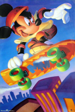 Mickey Mouse Skateboarding Star Disney Poster - OSP Publishing