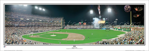 San Francisco Giants Barry Bonds 600th Home Run Panoramic Poster Print - Everlasting Images 2002